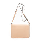 Shoulder Bag Small Jackie Flap Crossbody Beige Grained Calfskin Leather