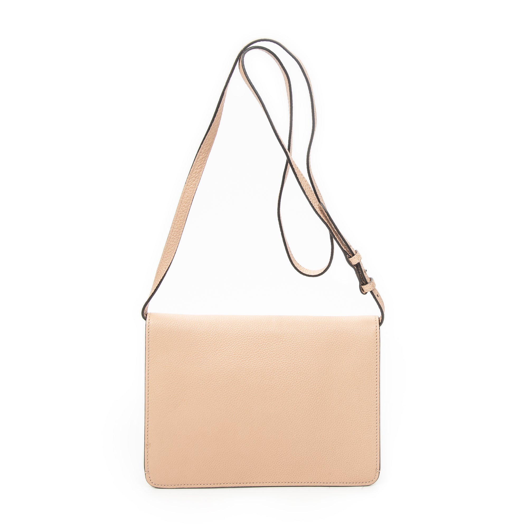 Shoulder Bag Small Jackie Flap Crossbody Beige Grained Calfskin Leather