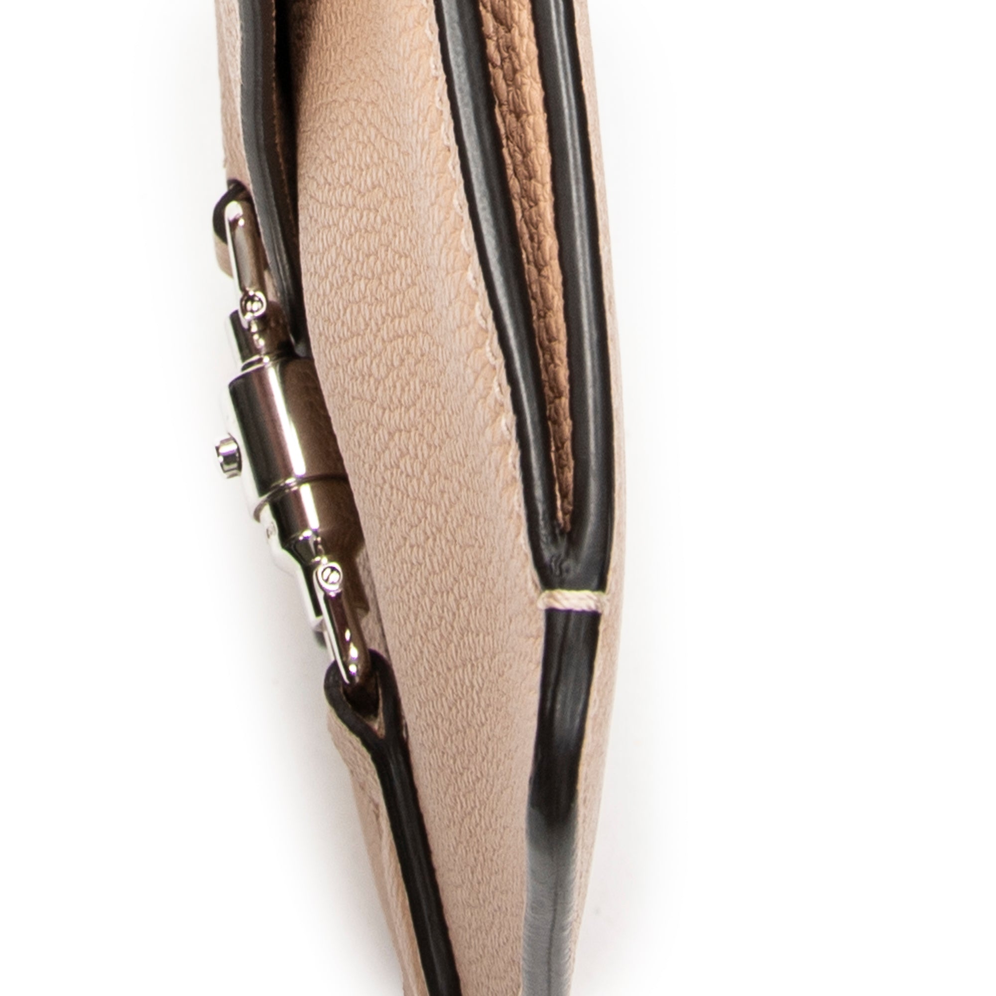 Shoulder Bag Small Jackie Flap Crossbody Beige Grained Calfskin Leather