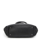 Shoulder Bag Jacquard Tote Black Monogrammed Canvas