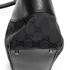 Shoulder Bag Jacquard Tote Black Monogrammed Canvas