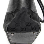 Shoulder Bag Jacquard Tote Black Monogrammed Canvas