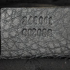 Shoulder Bag Double G Suede Tote Black Suede Leather