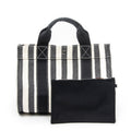Handbag Cannes Tote PM Ivory Toile Striped Canvas