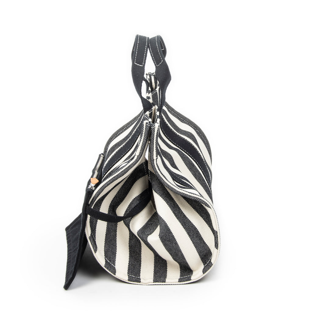 Handbag Cannes Tote PM Ivory Toile Striped Canvas