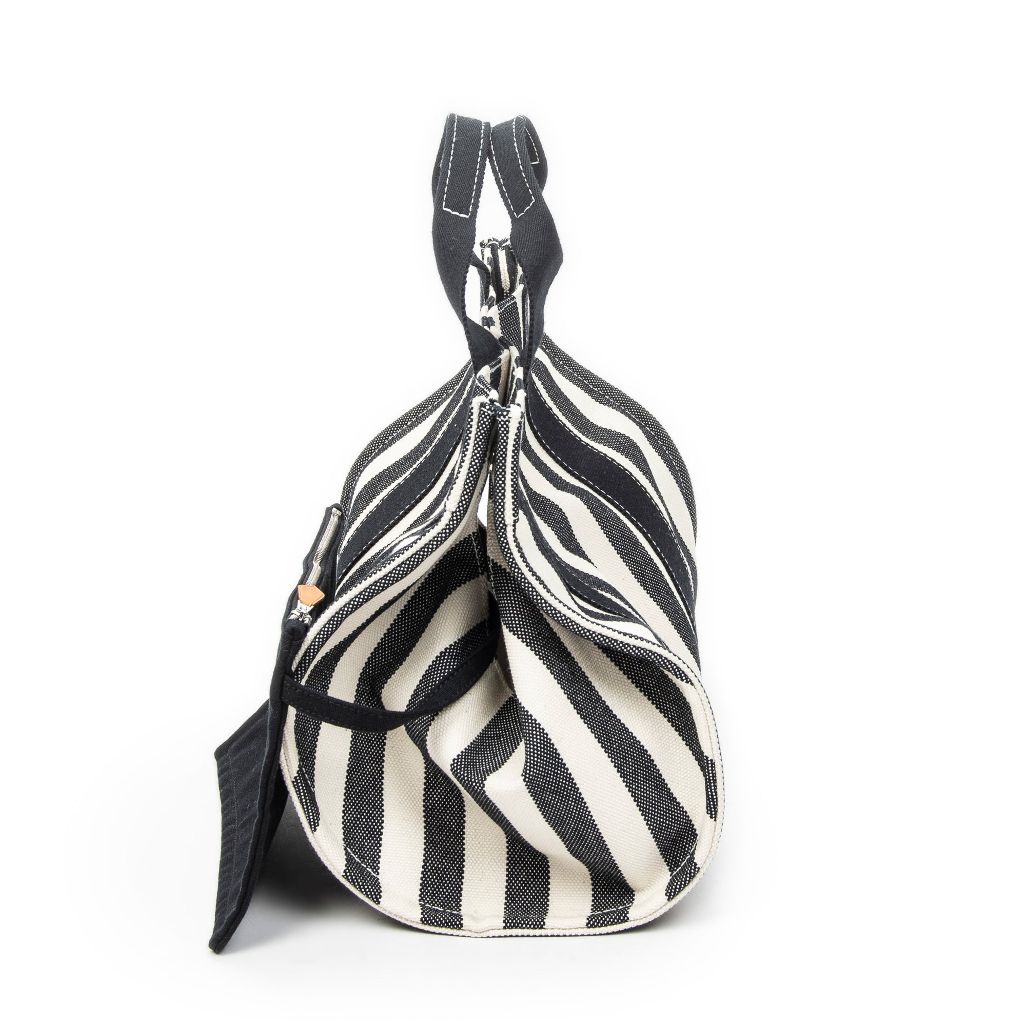 Handbag Cannes Tote PM Ivory Toile Striped Canvas