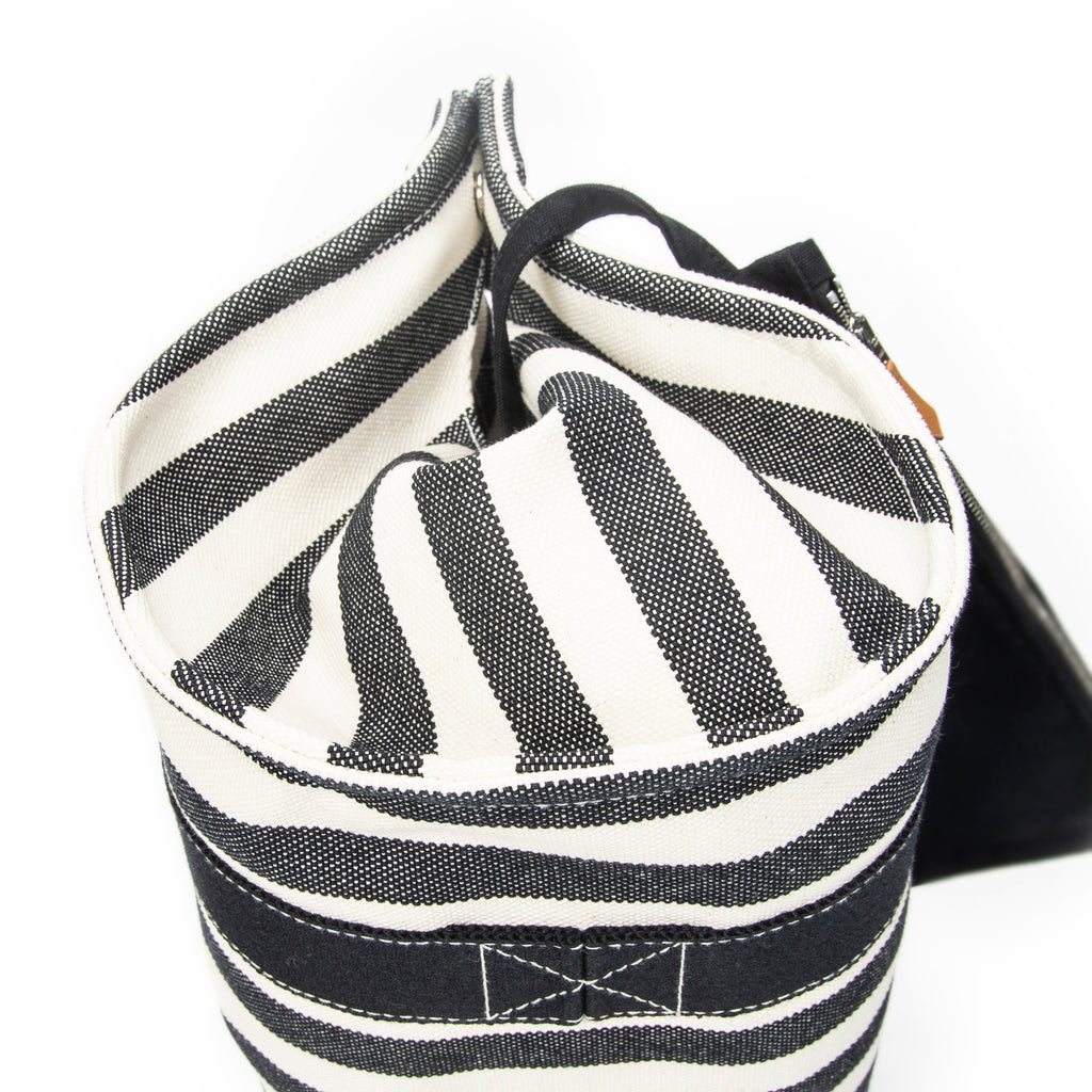 Handbag Cannes Tote PM Ivory Toile Striped Canvas