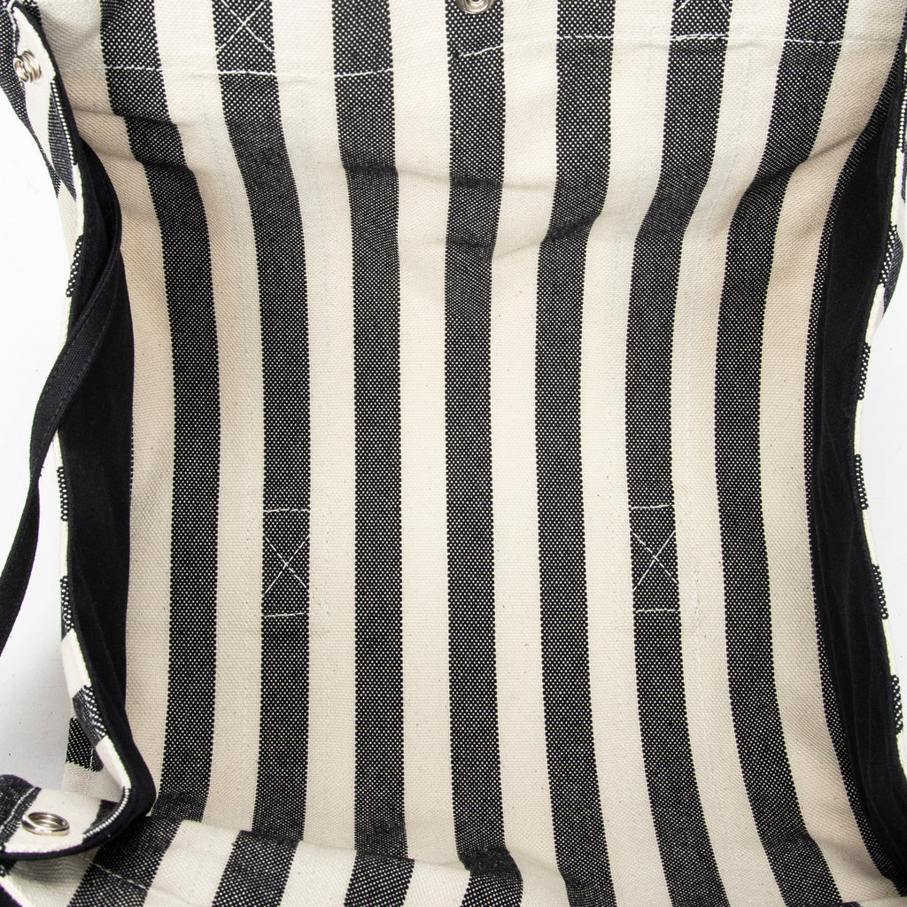 Handbag Cannes Tote PM Ivory Toile Striped Canvas