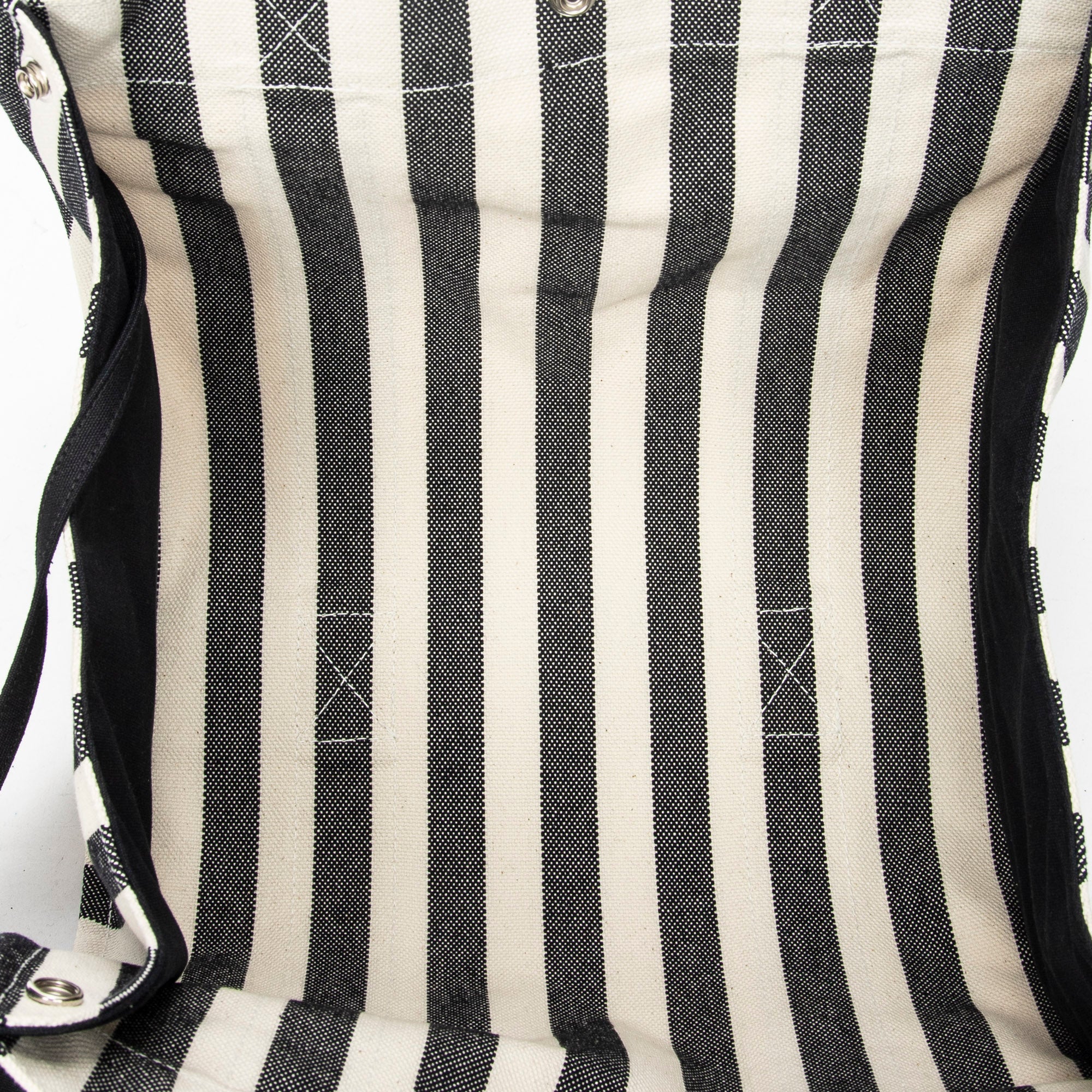 Handbag Cannes Tote PM Ivory Toile Striped Canvas