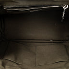 Shoulder Bag Small Rhinestone Canapa Tote Dark Green Studded Canapa Canvas