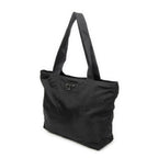 Shoulder Bag Shopping Zip Tote Black Nylon Canvas