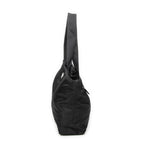 Shoulder Bag Shopping Zip Tote Black Nylon Canvas