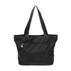 Shoulder Bag Shopping Zip Tote Black Nylon Canvas