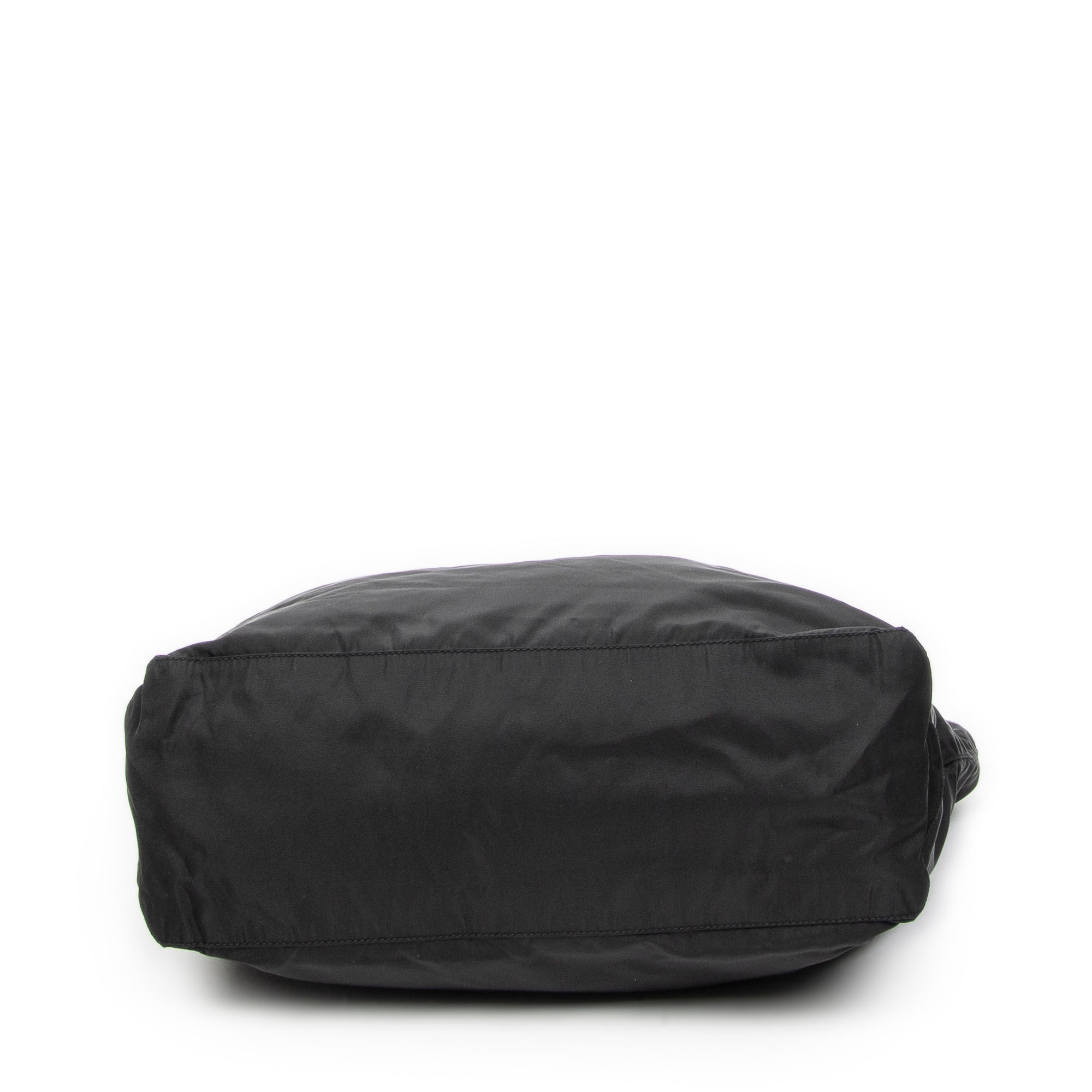 Shoulder Bag Shopping Zip Tote Black Nylon Canvas