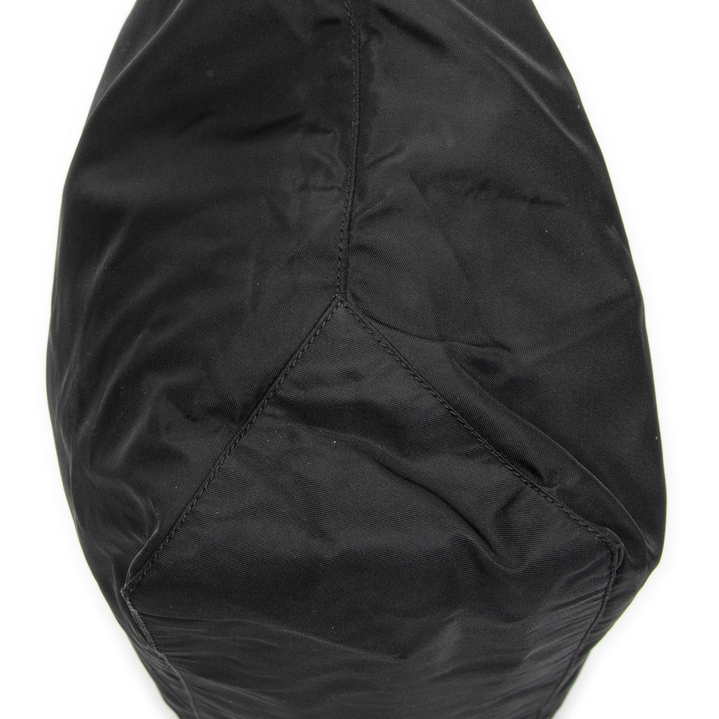 Shoulder Bag Shopping Zip Tote Black Nylon Canvas