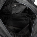 Shoulder Bag Shopping Zip Tote Black Nylon Canvas