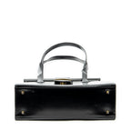 Shoulder Bag Vintage Frame Shoulder Bag Black Smooth Leather