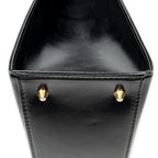 Shoulder Bag Vintage Frame Shoulder Bag Black Smooth Leather