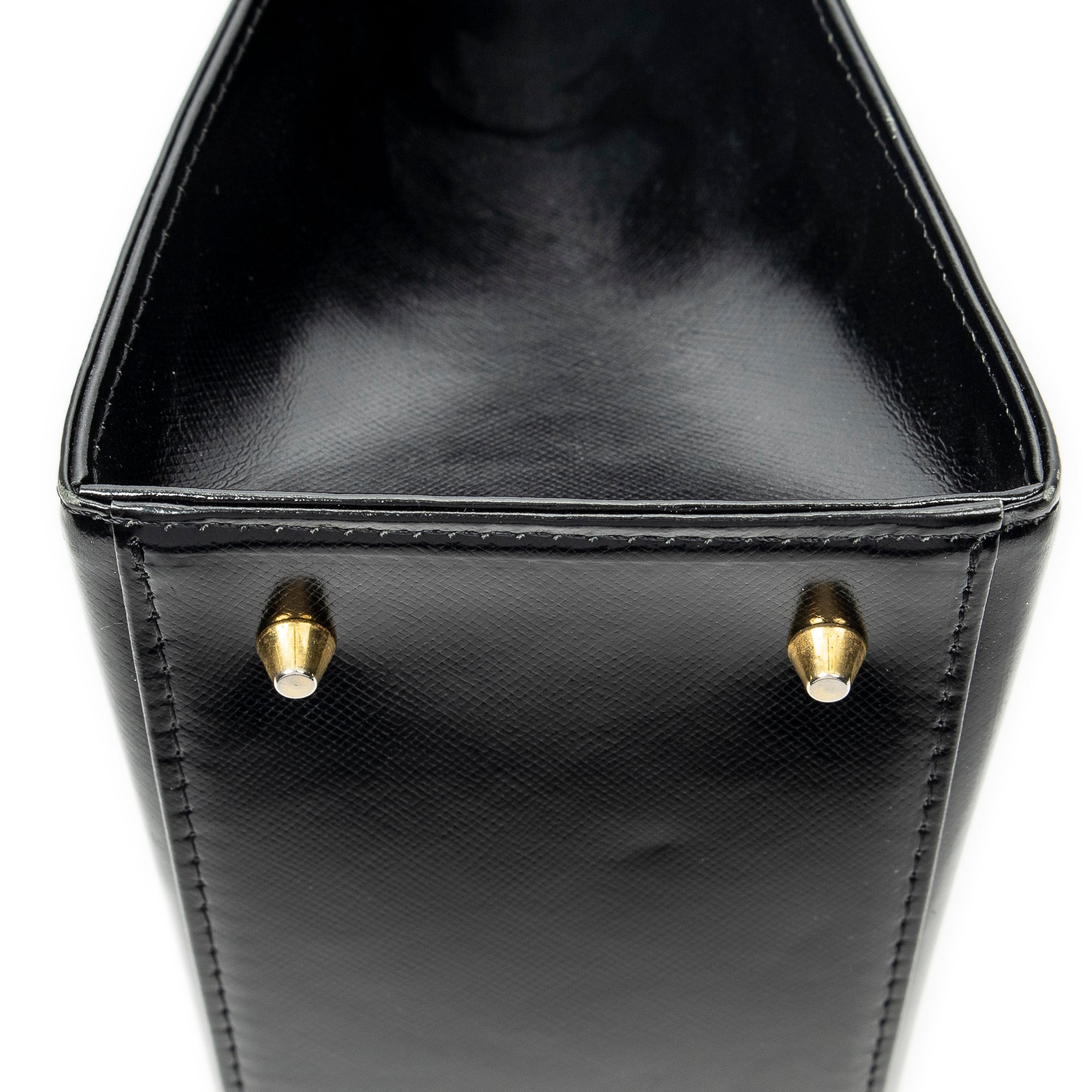 Shoulder Bag Vintage Frame Shoulder Bag Black Smooth Leather
