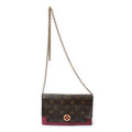 Shoulder Bag Flore Chain Wallet Brown Monogram Canvas