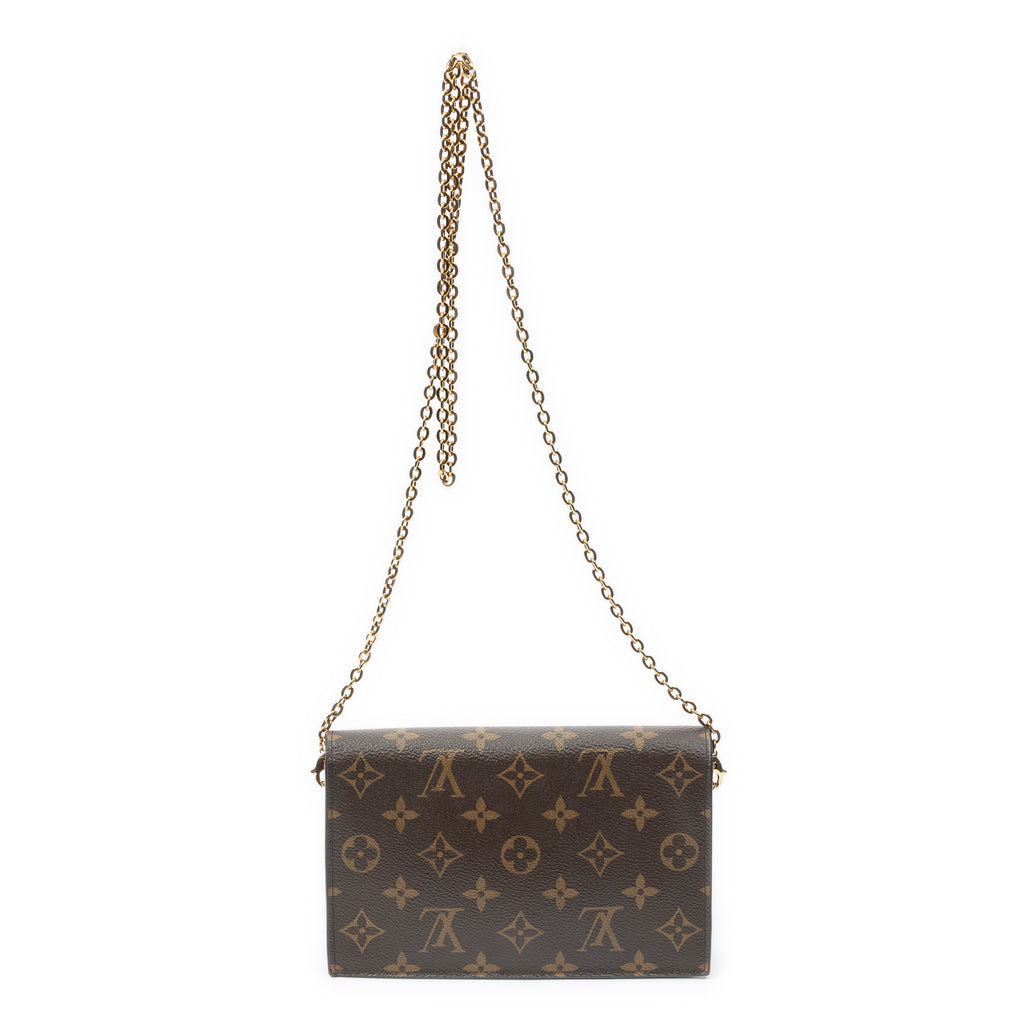 Shoulder Bag Flore Chain Wallet Brown Monogram Canvas