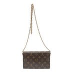 Shoulder Bag Flore Chain Wallet Brown Monogram Canvas