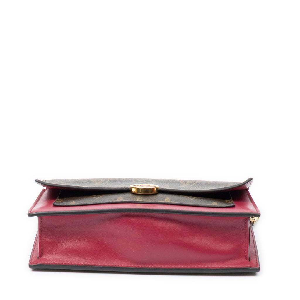 Shoulder Bag Flore Chain Wallet Brown Monogram Canvas