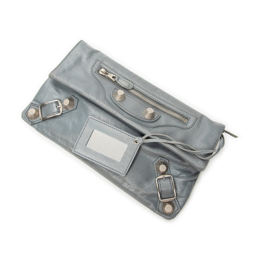 Clutch Giant 21 Envelope Clutch Teal Distressed Leather