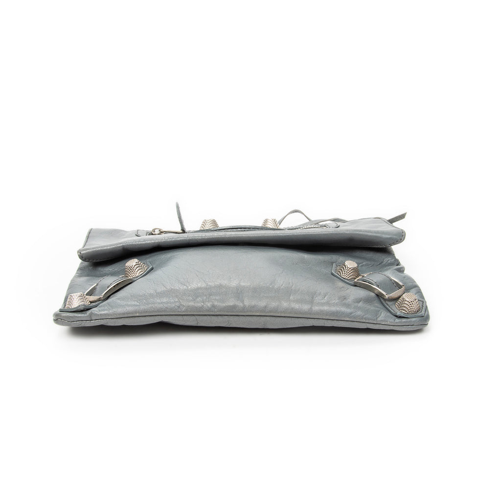 Clutch Giant 21 Envelope Clutch Teal Distressed Leather