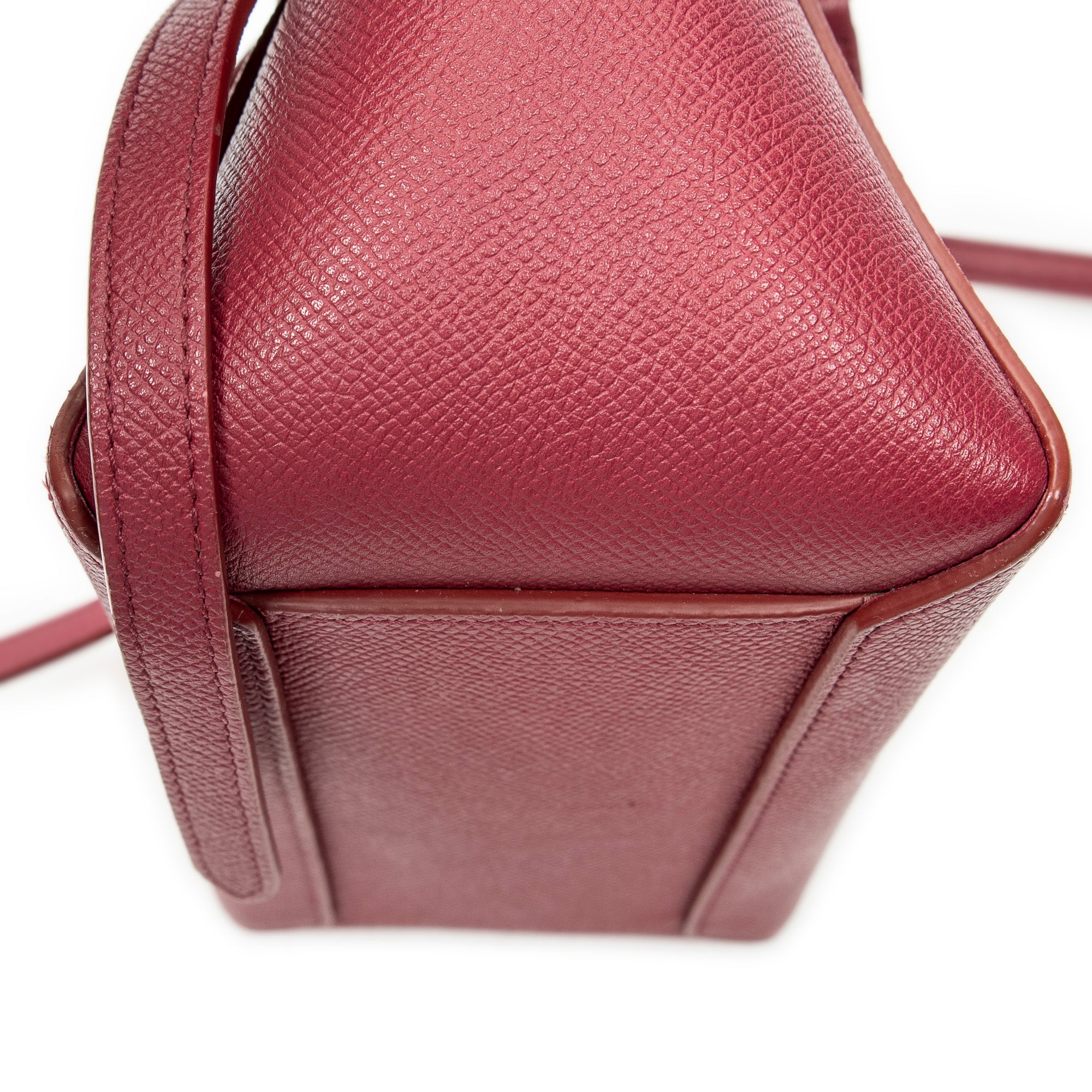 Shoulder Bag Nano Belt Bag Raspberry Pink Grained Calfskin Leather