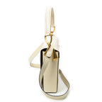 Shoulder Bag Vintage Flap Top Handle Ivory Calfskin Leather