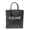 Shoulder Bag Medium Vertical Cabas Black Triomphe Coated Canvas