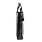 Shoulder Bag Medium Vertical Cabas Black Triomphe Coated Canvas
