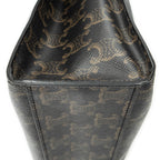 Shoulder Bag Medium Vertical Cabas Black Triomphe Coated Canvas