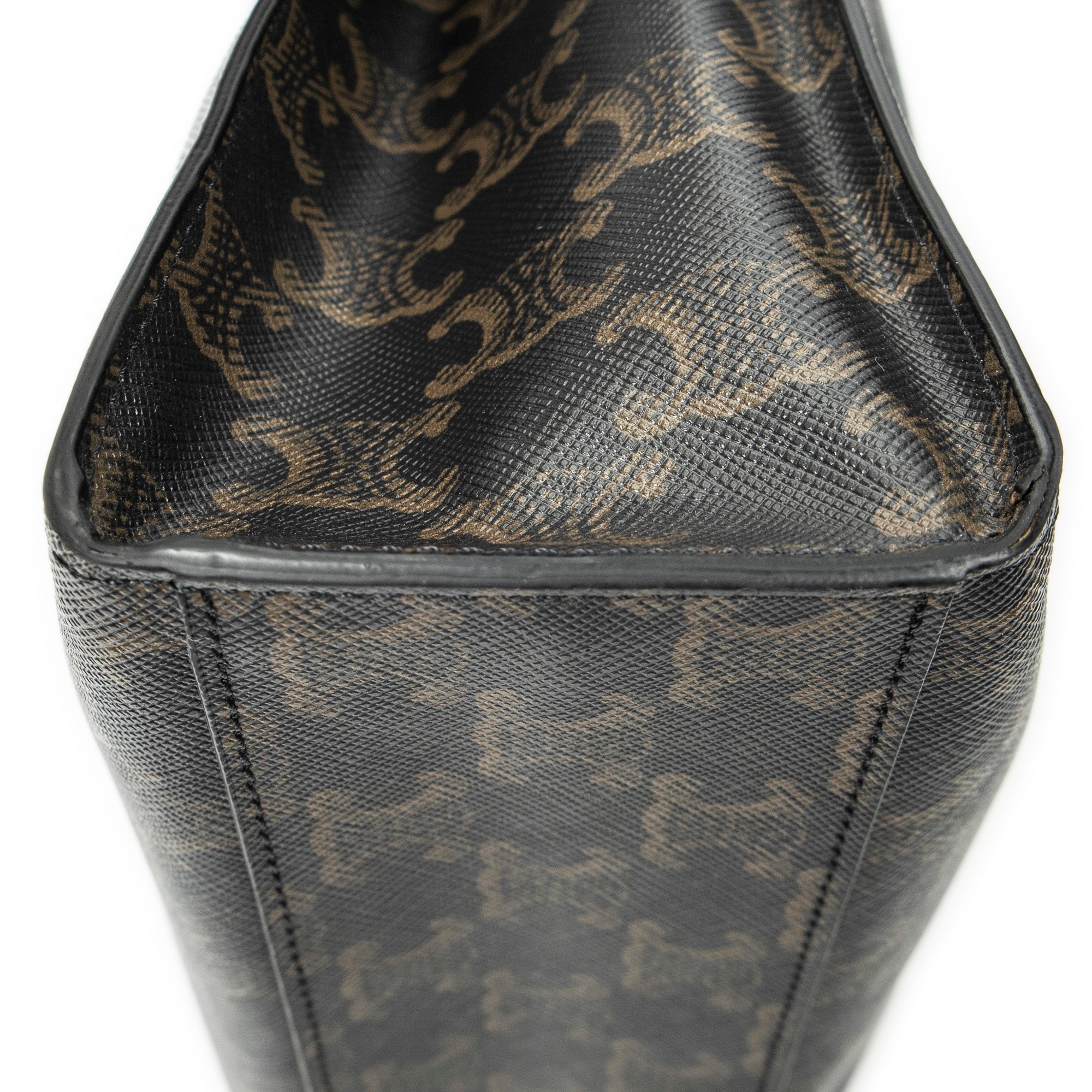 Shoulder Bag Medium Vertical Cabas Black Triomphe Coated Canvas