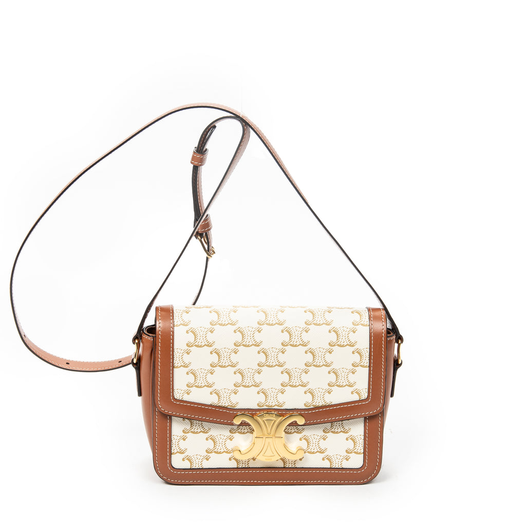 Shoulder Bag Teen Triomphe Crossbody White Triomphe Coated Canvas