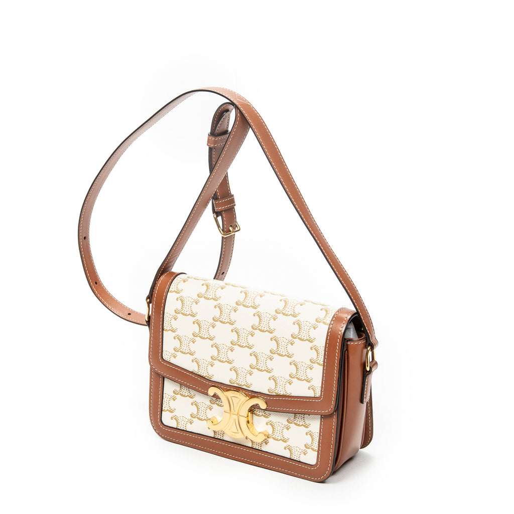 Shoulder Bag Teen Triomphe Crossbody White Triomphe Coated Canvas