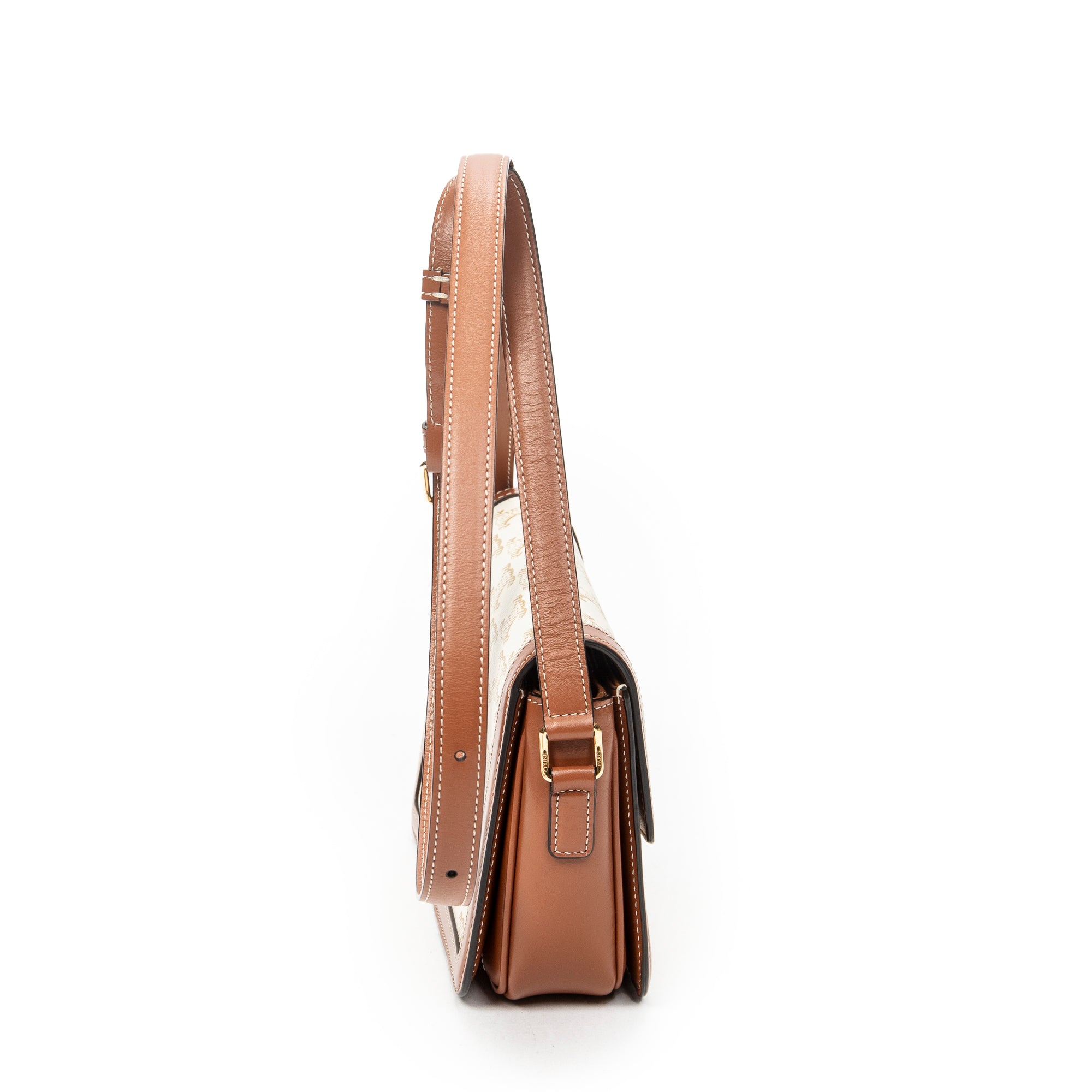 Shoulder Bag Teen Triomphe Crossbody White Triomphe Coated Canvas