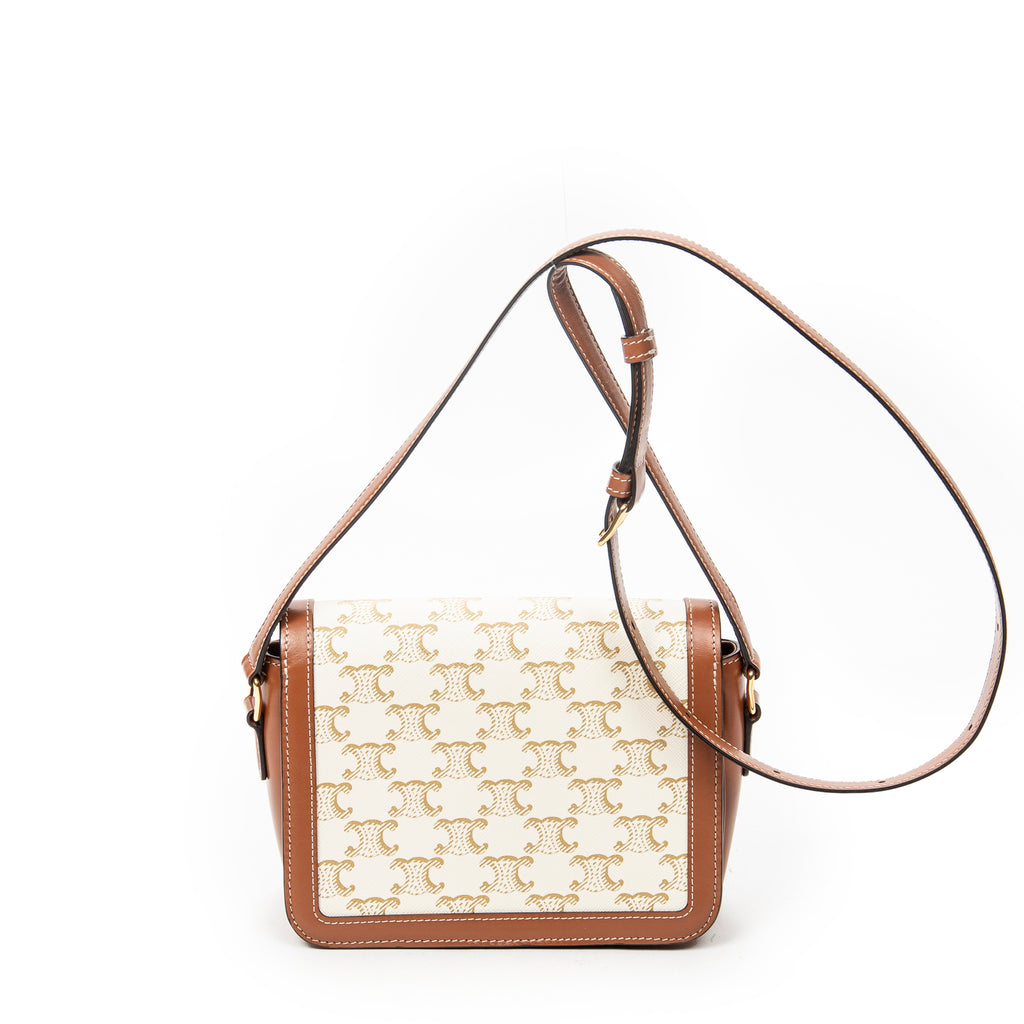 Shoulder Bag Teen Triomphe Crossbody White Triomphe Coated Canvas