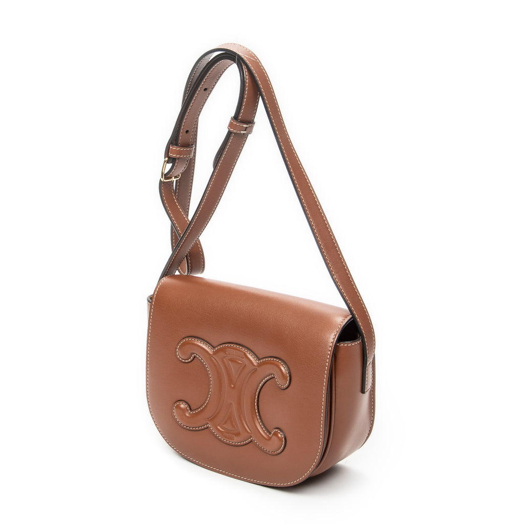 Shoulder Bag Folco Cuir Triomphe Bag Brown Calfskin Leather