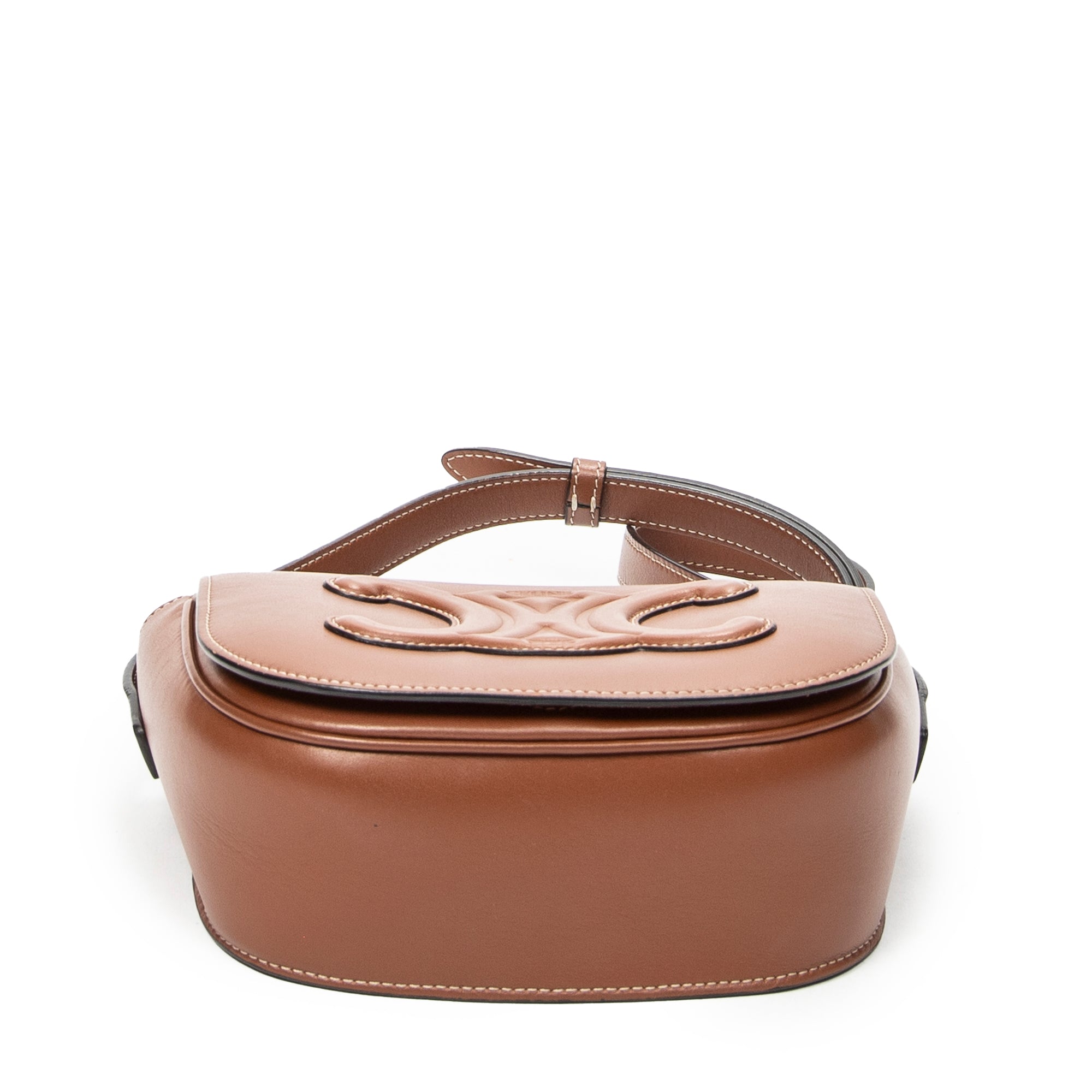 Shoulder Bag Folco Cuir Triomphe Bag Brown Calfskin Leather