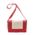 Shoulder Bag Medium Frame Crossbody Red Calfskin Leather