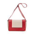 Shoulder Bag Medium Frame Crossbody Red Calfskin Leather