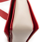 Shoulder Bag Medium Frame Crossbody Red Calfskin Leather