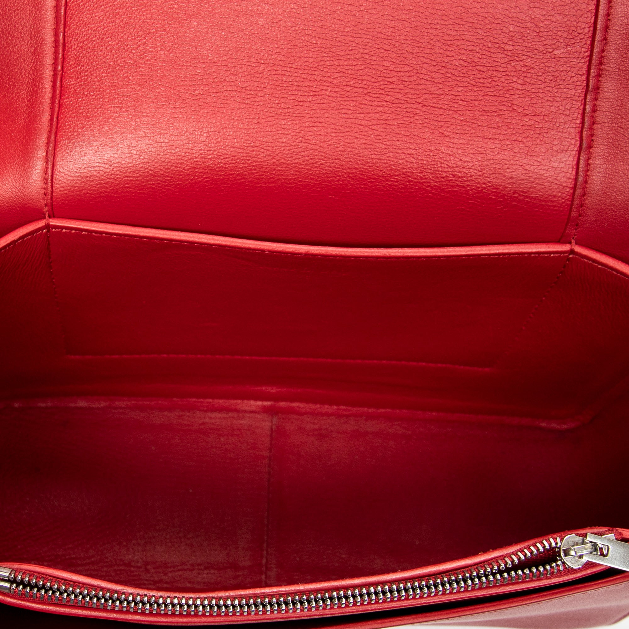 Shoulder Bag Medium Frame Crossbody Red Calfskin Leather