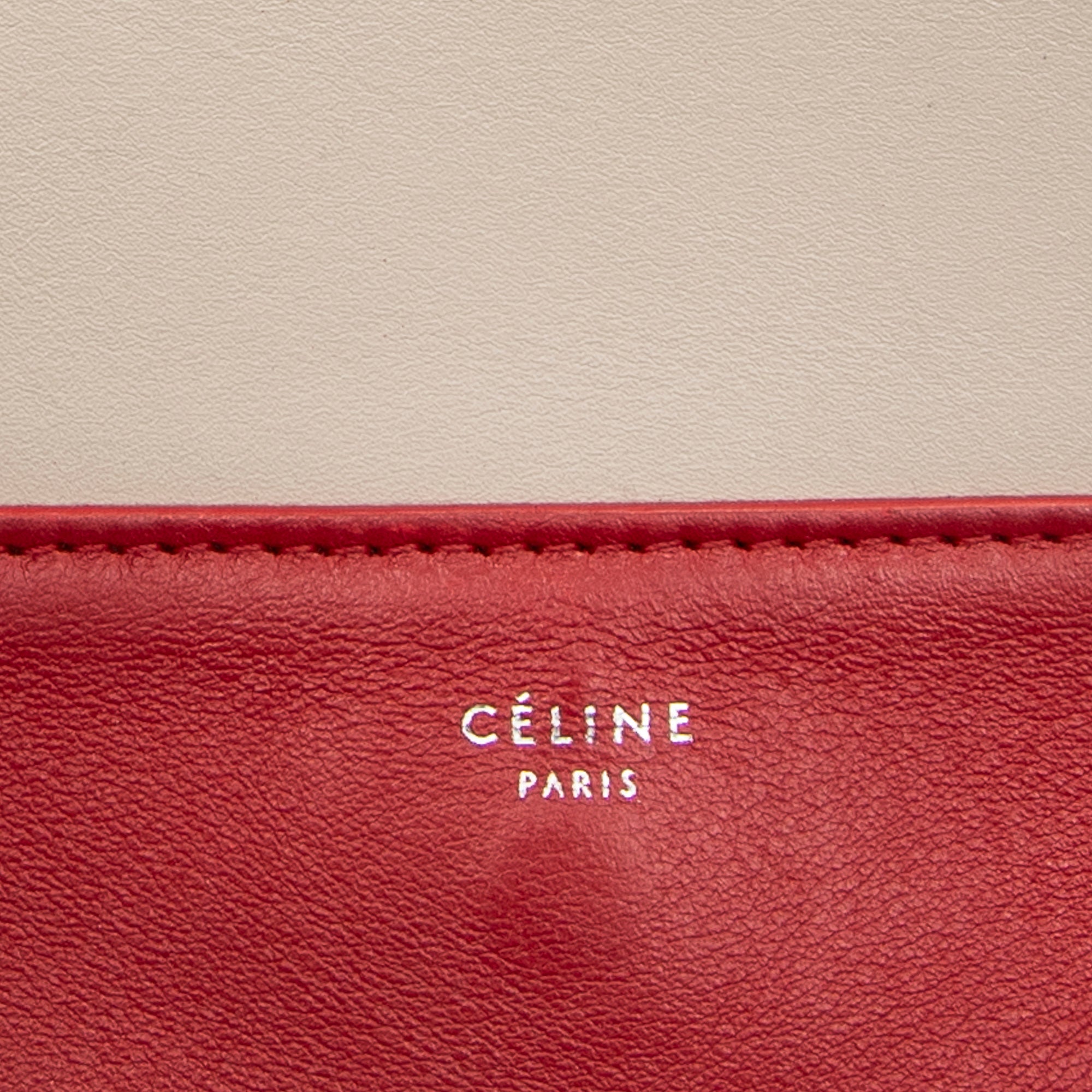 Shoulder Bag Medium Frame Crossbody Red Calfskin Leather