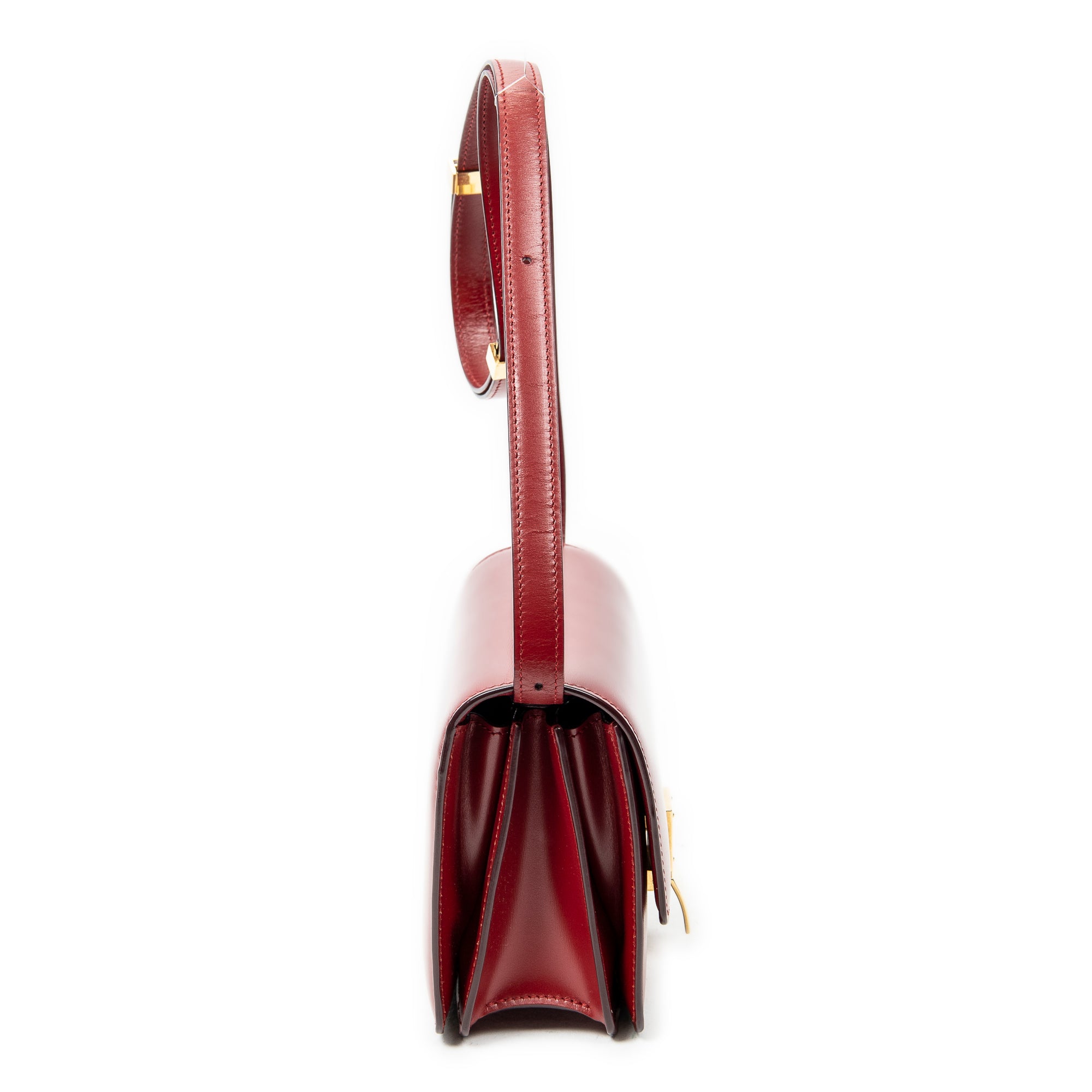 Shoulder Bag Small Classic Box Red Calfskin Leather