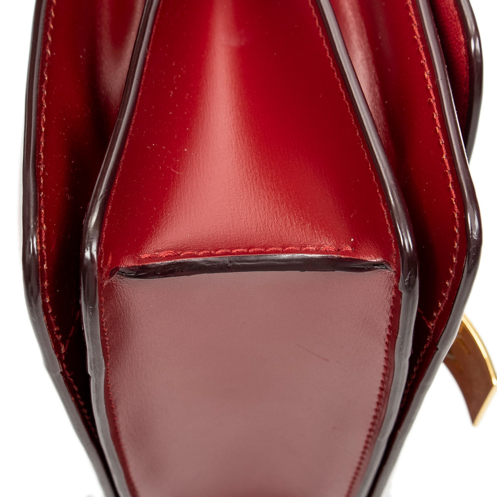Shoulder Bag Small Classic Box Red Calfskin Leather