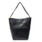 Shoulder Bag Medium Seau Sangle Navy Calfskin Leather