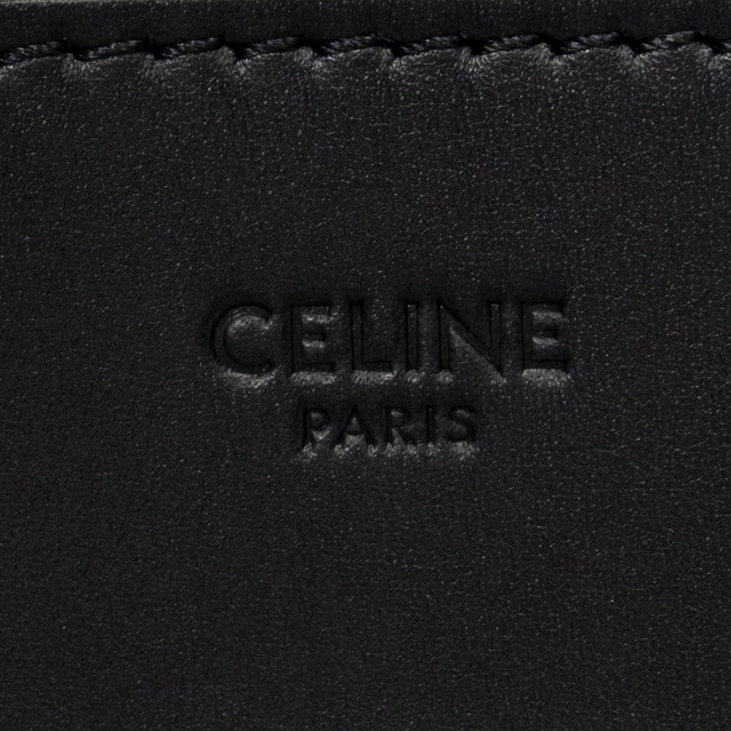 Shoulder Bag Medium Seau Sangle Navy Calfskin Leather